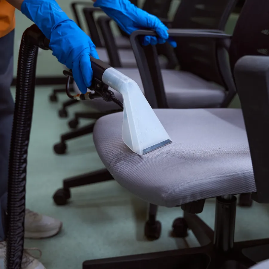 Commercial Cleaning in Derby Chair Hoovering | 360 Commercial Cleaning Ltd